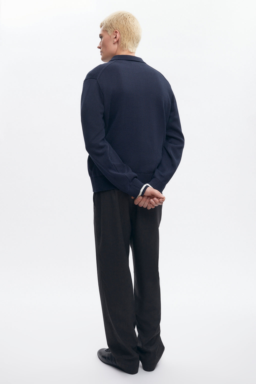 Embroidered Quarter Zip Sweater